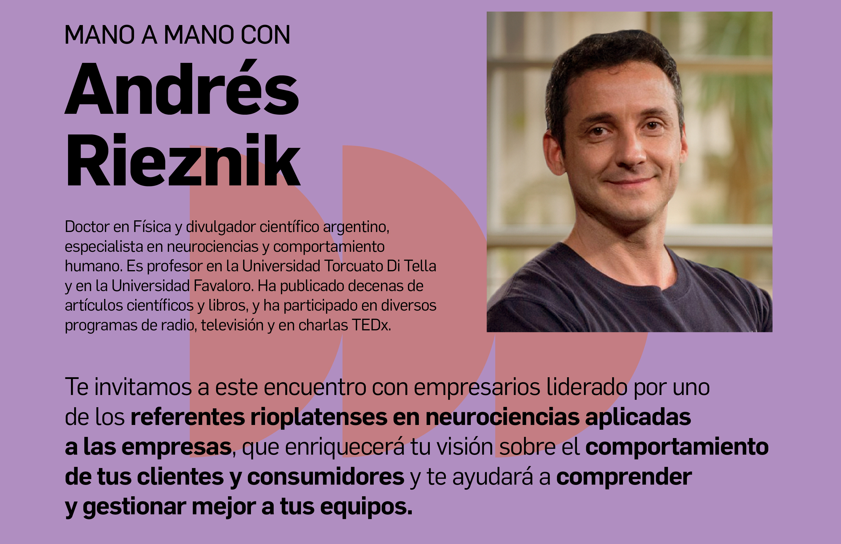 CHARLA MANO A MANO CON ANDRÉS RIEZNIK