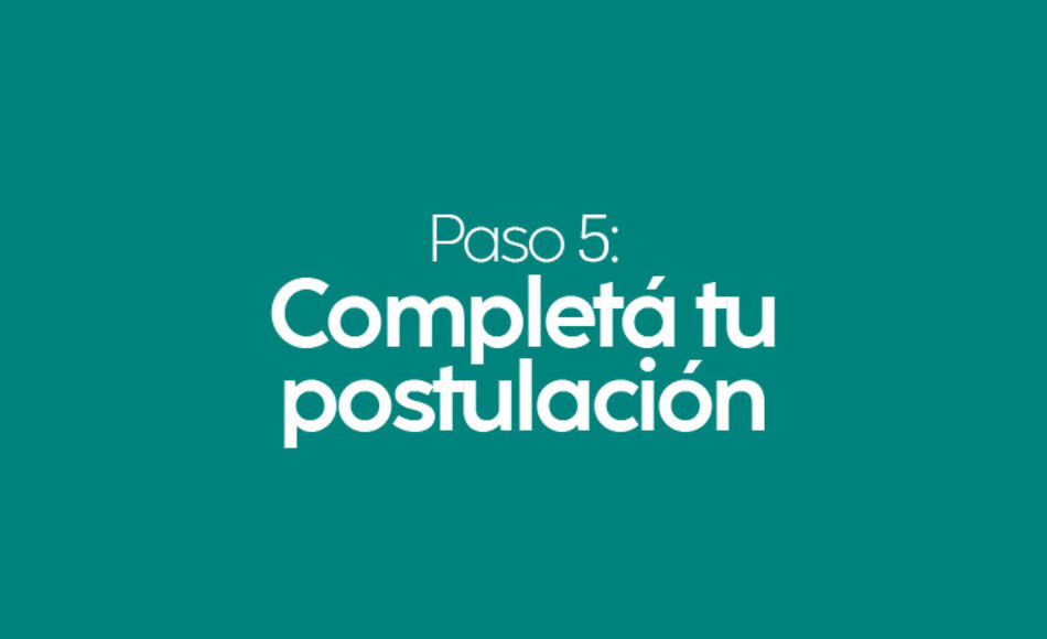 imagen de Diabetología: Paso 5 Completá tu postulación