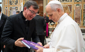 imagen de El Papa León XIV recibió al rector y a los vicerrectores de la UCU